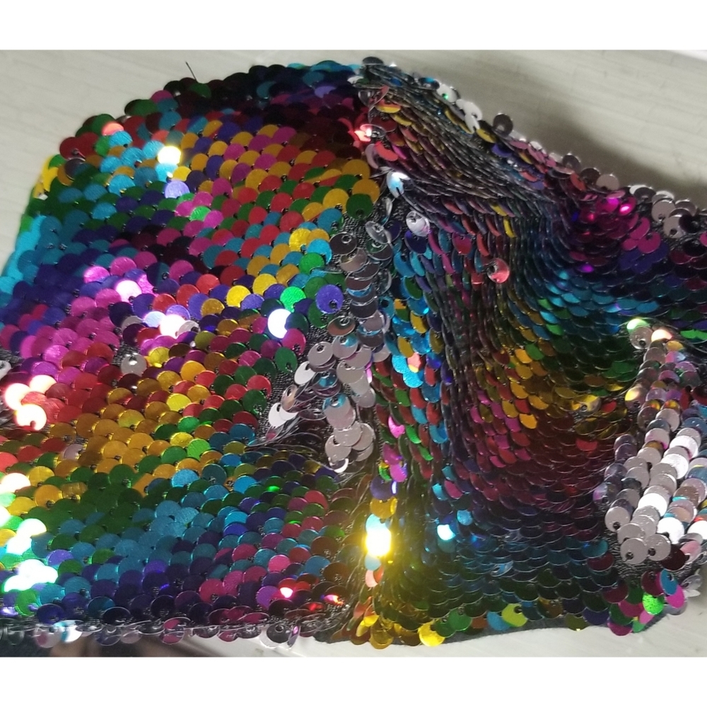 Rainbow Mermaid Sequence Face Mask w/Filter Pocket
